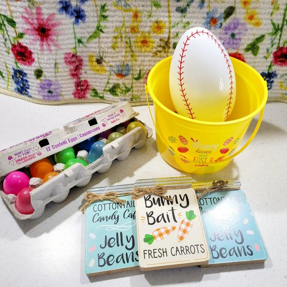 Easter Set - Basket, Eggs, and Mason Jar Decor - Picture 1 of 5